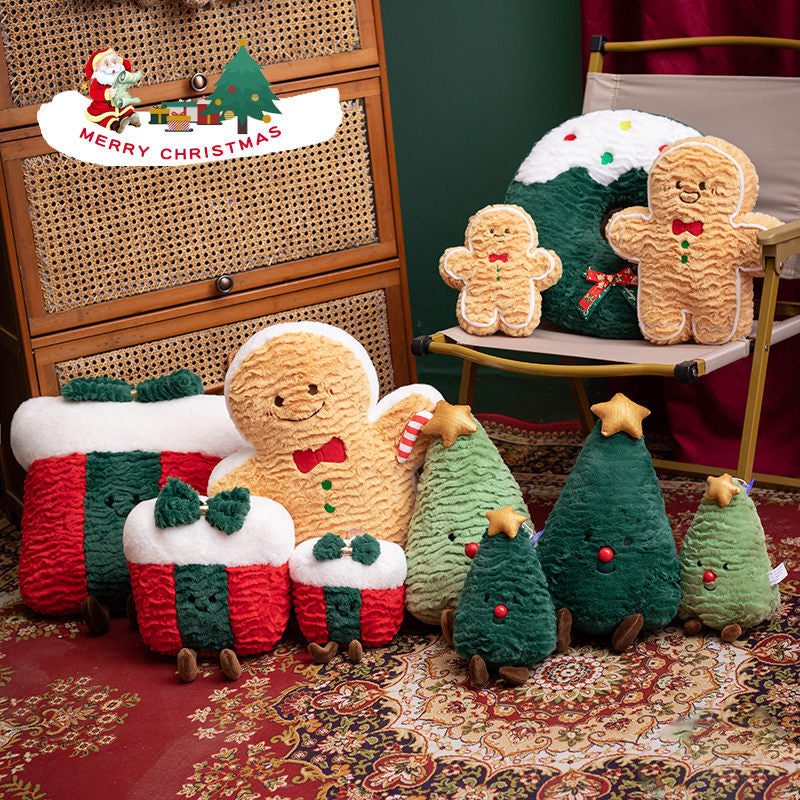 Christmas Gingerbread Man Plush Cushion
