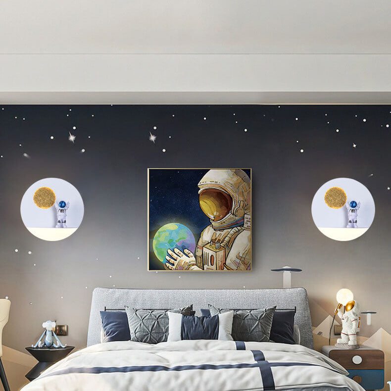 Moderne LED-Wandleuchte Astronaut