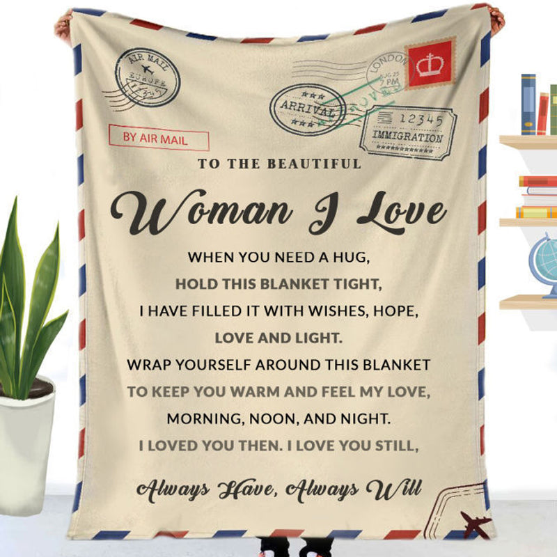 Printed Flannel Wrap Blanket