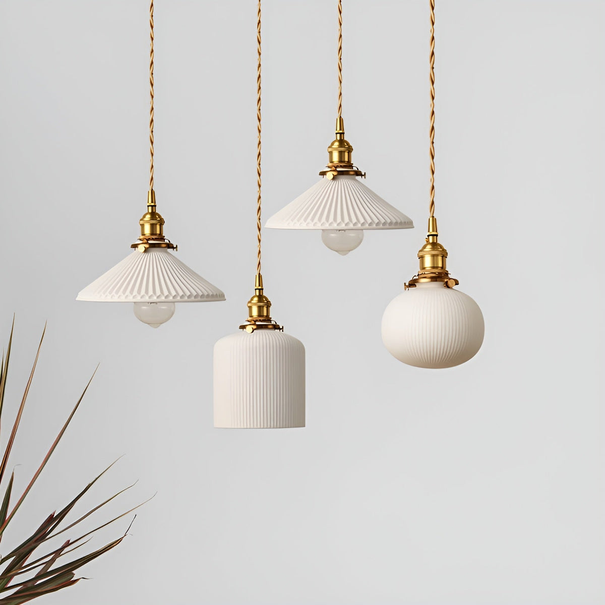 AmberZen Light – Vintage Keramik-Glas-Pendelleuchte