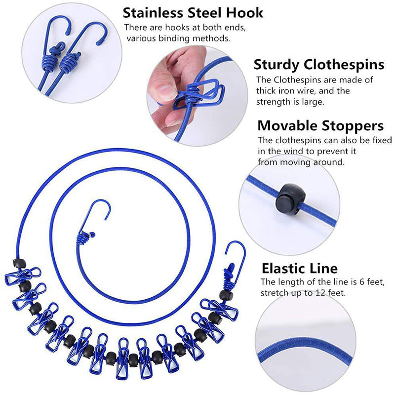 Portable Elastic Travel Laundry Rack
