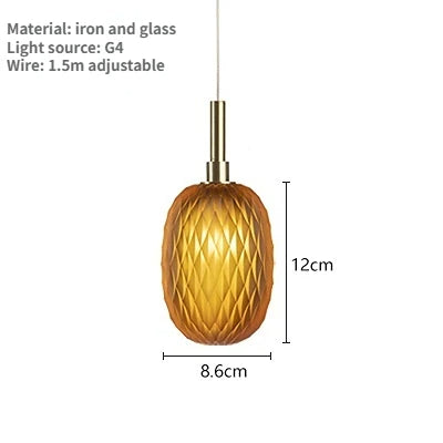 Design-Pendelleuchte mit Glaskugel
