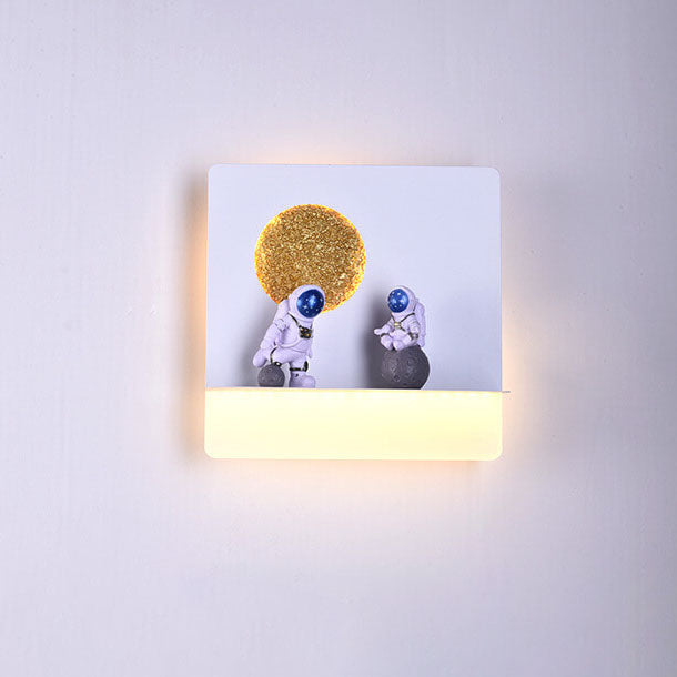 Moderne LED-Wandleuchte Astronaut