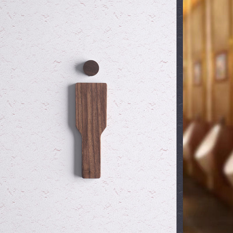 Wooden Toilet Door Signs