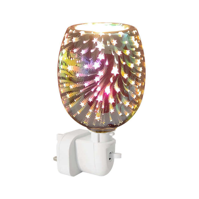 3D-Glas-Aromatherapie-Wachsschmelzlampe als Nachtlicht