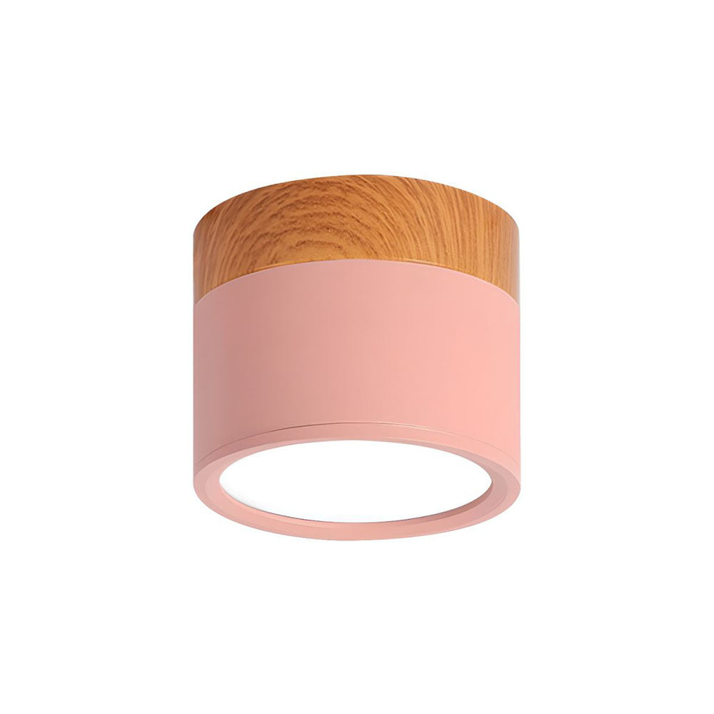 Modern Cylinder LED Flush Mount Ceiling Lamp