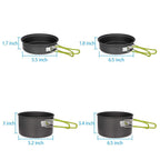 Lightweight Nonstick Nesting Camping Cookware Set