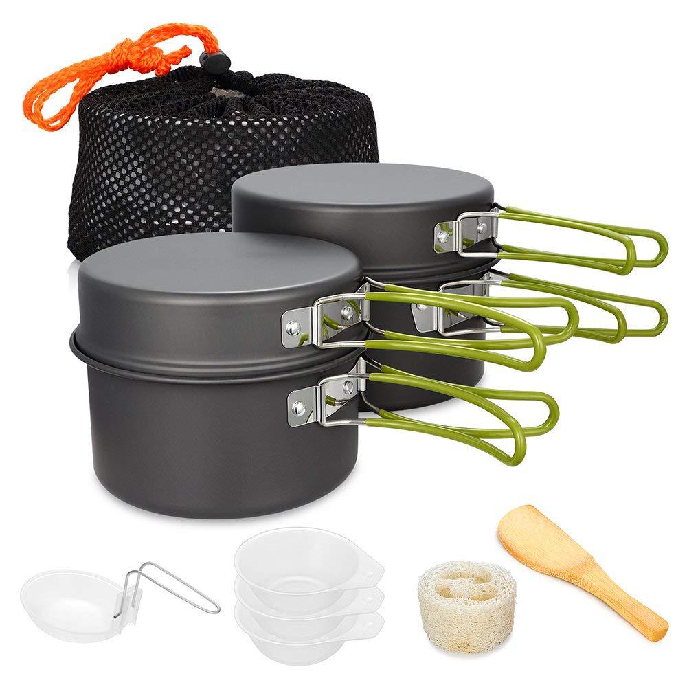 Lightweight Nonstick Nesting Camping Cookware Set