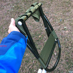 Portable Folding Camp Stool with Backrest