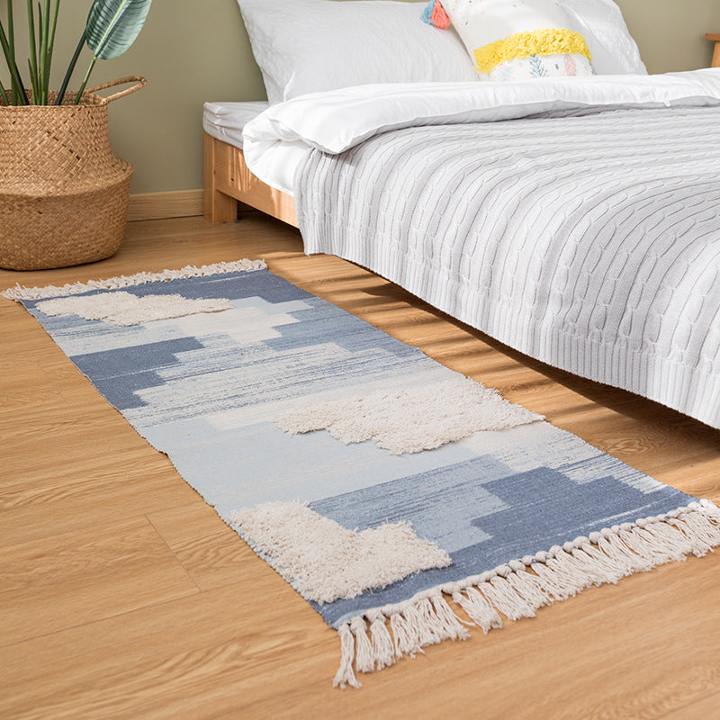 Modern Woven Living Room Rug with Abstract Structure