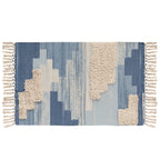 Modern Woven Living Room Rug with Abstract Structure