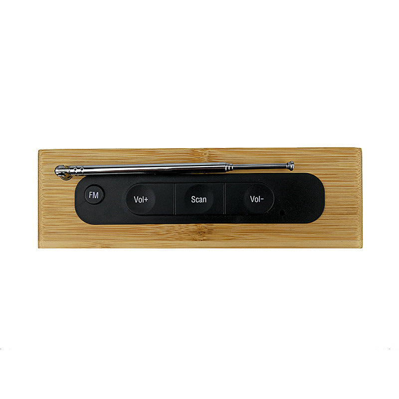 Digital wooden alarm clock with temperature display