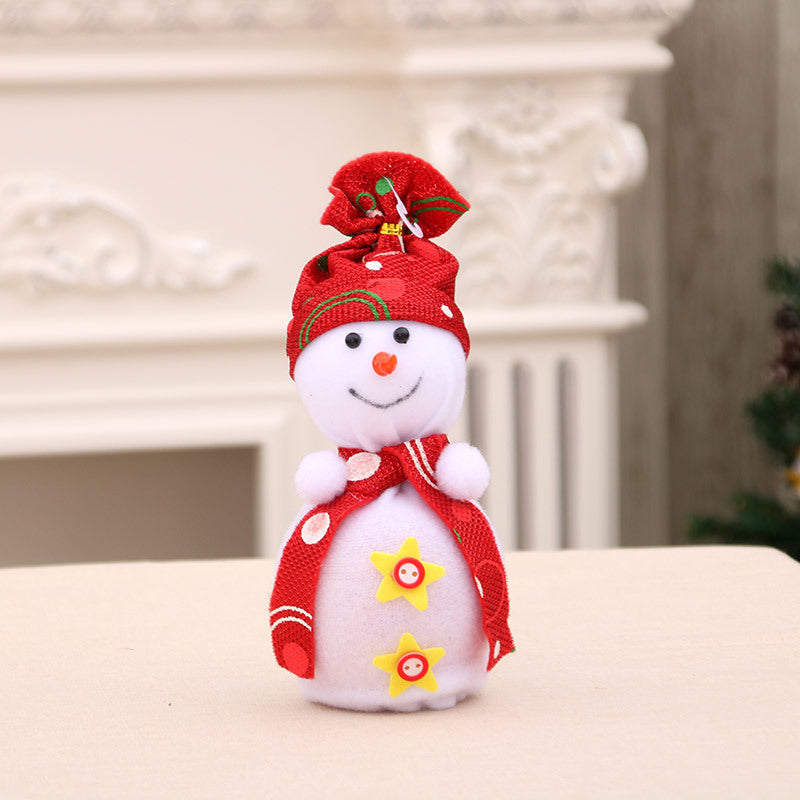 Decorative Plush Snowman Figurine