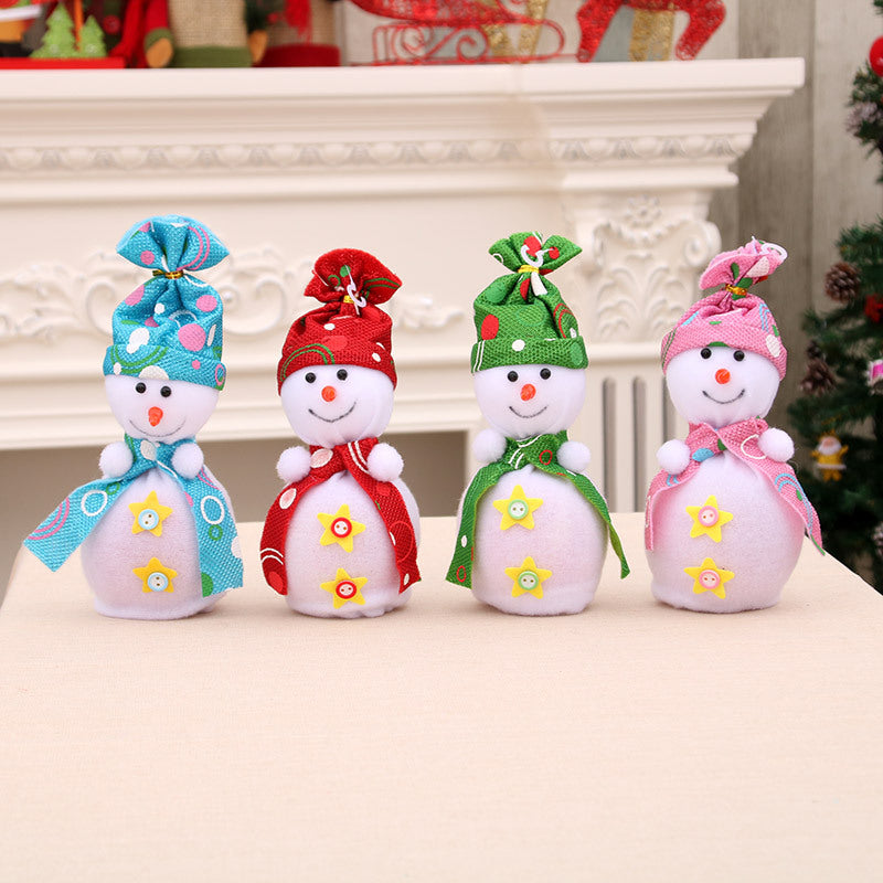 Decorative Plush Snowman Figurine