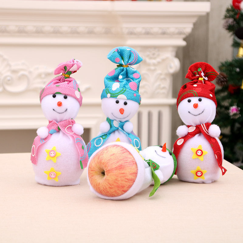 Decorative Plush Snowman Figurine