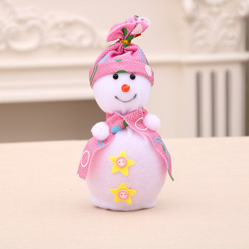 Decorative Plush Snowman Figurine