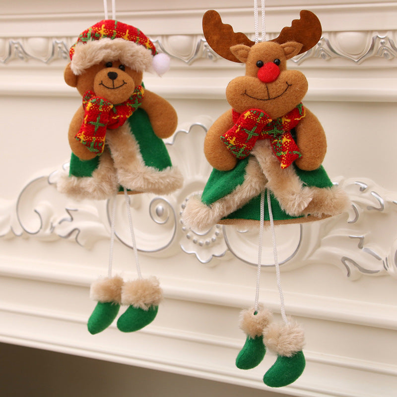 Decorative Plush Christmas Bear Ornament