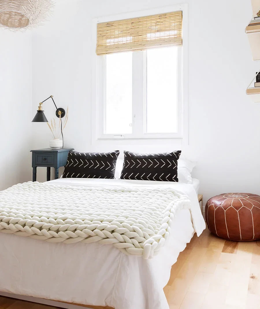 Handmade Chunky Knit Throw Weighted Blanket