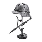 AntiqueLume | Vintage-Tischleuchte Stahlhelm