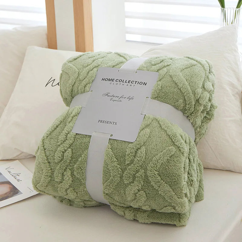 Luxuriöse Decke aus Lammfellimitat für das Schlafzimmer