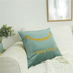 Decorative Throw Pillow with Embroidery