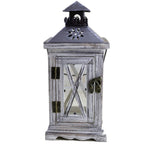 Fenster-Laterne im Antik-Stil mit Holzrahmen und Metalldach