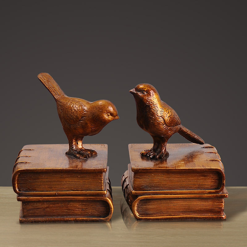 Decorative Bird Figurine Bookends