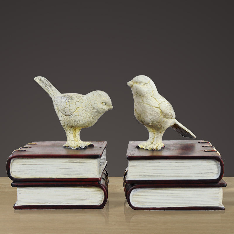 Decorative Bird Figurine Bookends