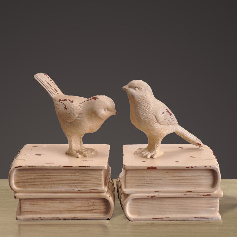 Decorative Bird Figurine Bookends