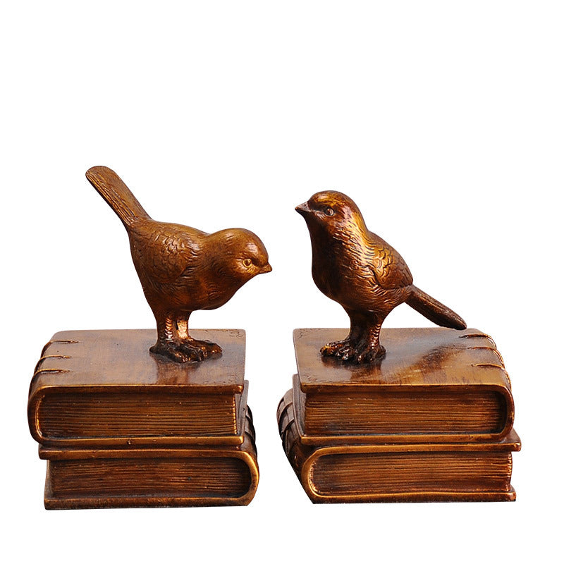 Decorative Bird Figurine Bookends