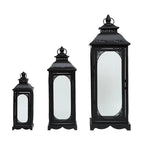Dekoratives Laternen-Set aus Metall und Glas