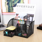 Multi-Compartment Mesh Desk Organizer