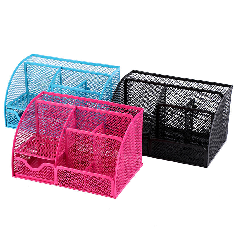 Multi-Compartment Mesh Desk Organizer