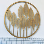Decorative Gold Leaf Wall Art Sculpture