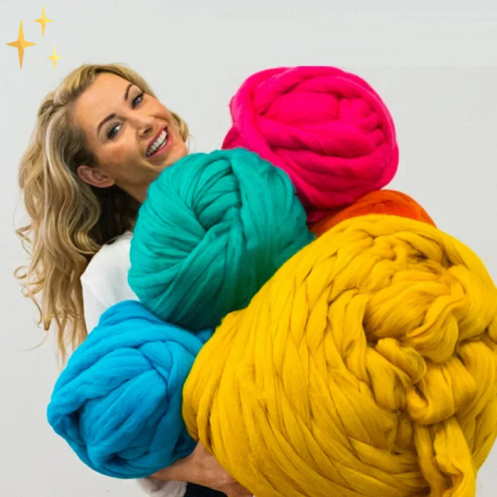 DIY Chunky XL Garn 1000 Gramm für weiche Decken