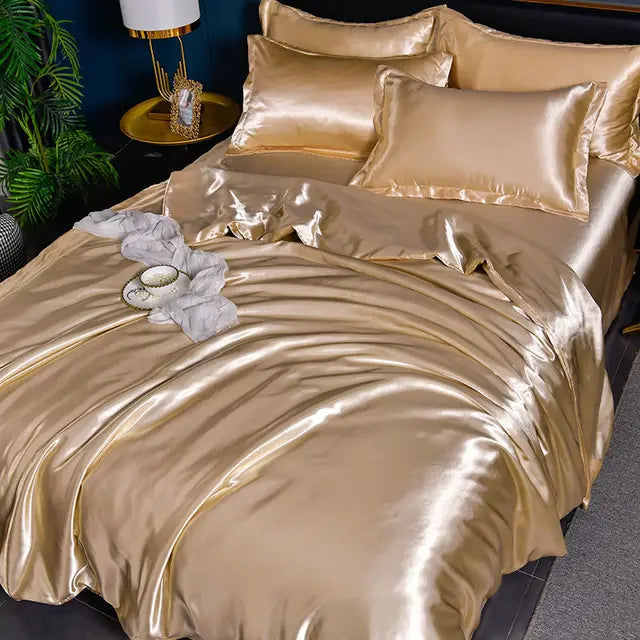 Luxury Solid Satin Duvet Cover
