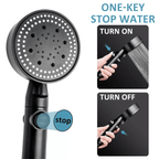 FlowControl Duschkopf mit 5 Einstellungen und Druckknopf