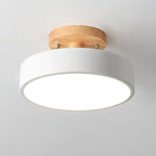 Deckenleuchte Holz Acryl 30 cm LED flach für Schlafzimmer Flur