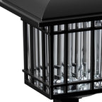 2er-Set Vintage quadratische, wasserdichte LED-Solar-Rasenleuchten