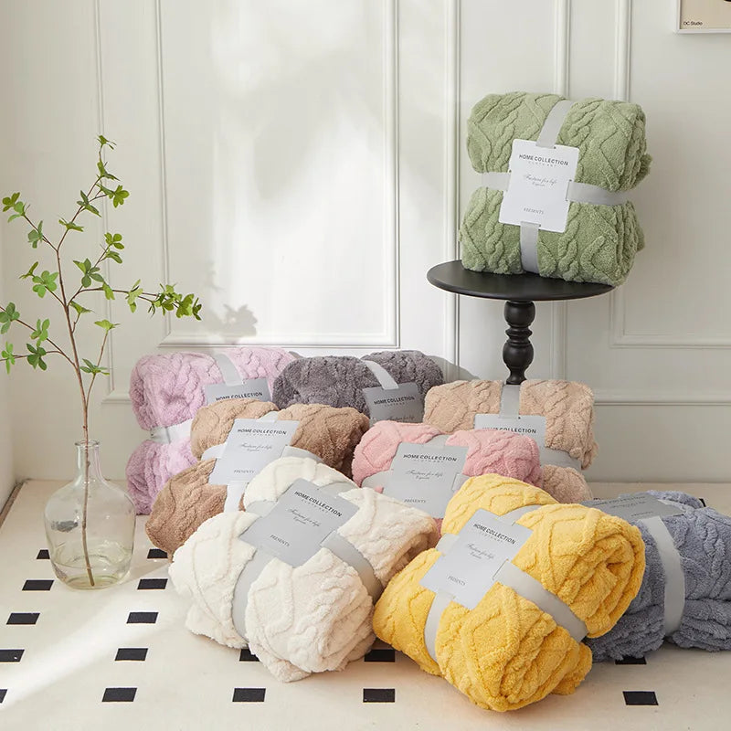 Luxuriöse Decke aus Lammfellimitat für das Schlafzimmer