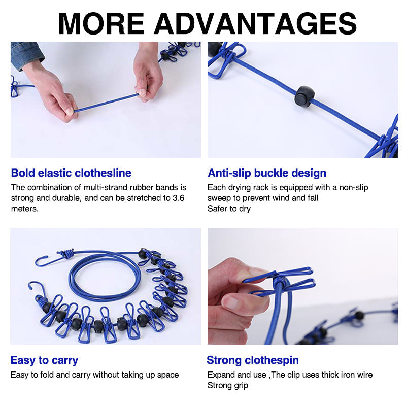 Portable Elastic Travel Laundry Rack
