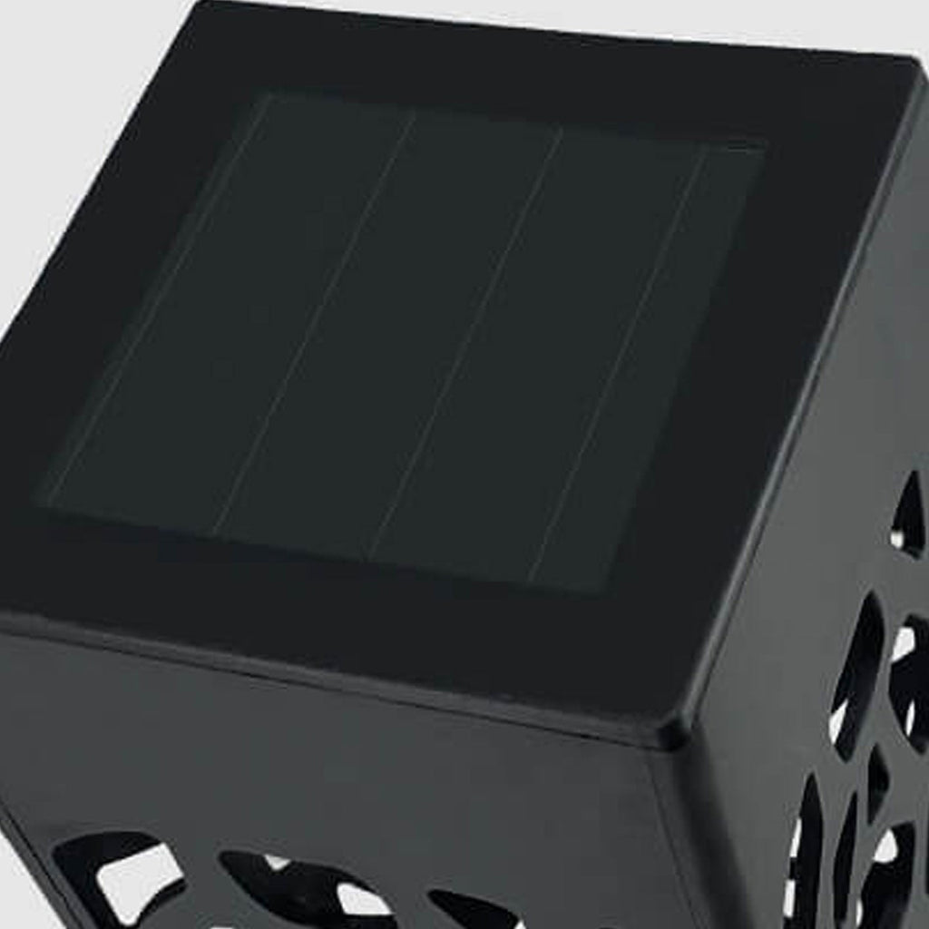 LED-Solar-Gartenleuchte in quadratischer Säulenform