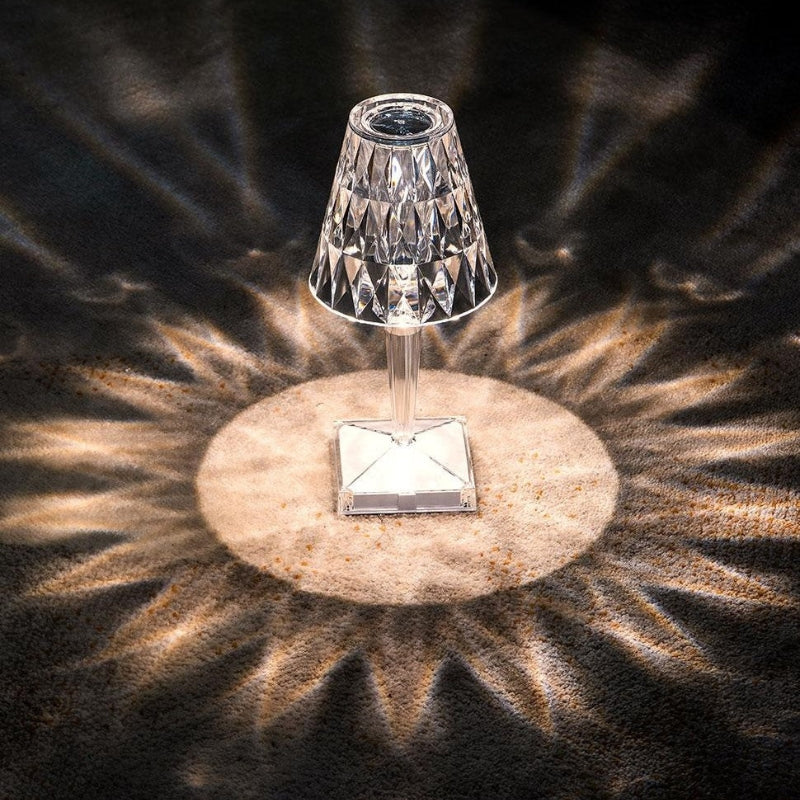 Kristall-Tischleuchte mit Touch-Steuerung - LumeCrystal