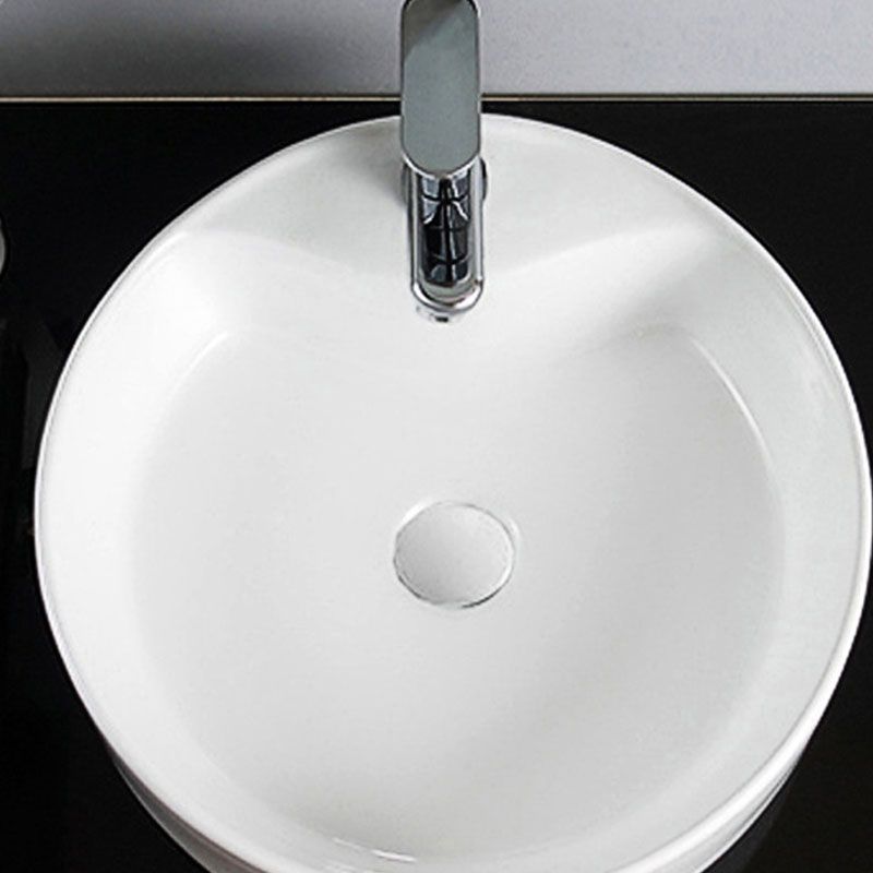 Contemporary Round Porcelain Sink