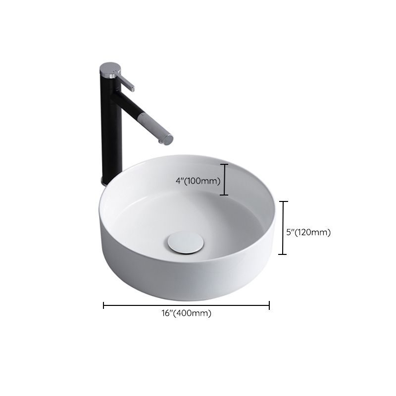Modern Ceramic Round Vessel Sink