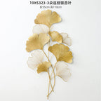 Decorative Metal Ginkgo Wall Sculpture