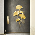 Decorative Metal Ginkgo Wall Sculpture