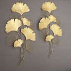 Decorative Metal Ginkgo Wall Sculpture