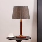 Mid-Century Modern Floor Lamp with Pleated Shade
