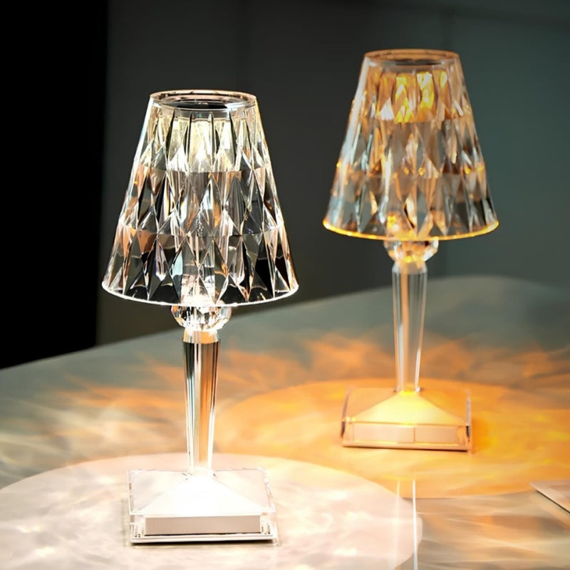 Kristall-Tischleuchte mit Touch-Steuerung - LumeCrystal